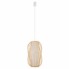 Drewniana wisząca lampa Puket 11161 japandi bambusowa metalowa biała