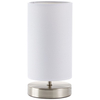 Lampa na stolik nocny Clarie 13247/05 abażurowa tuba biała stal