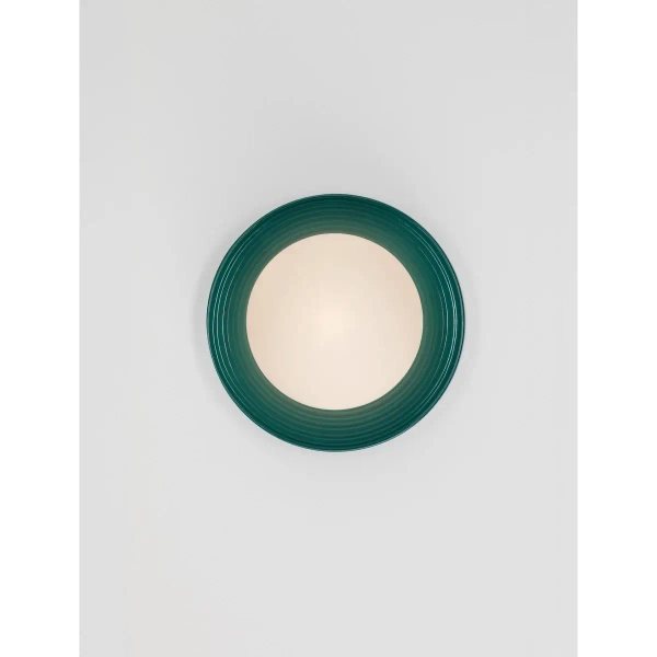 Naścienna lampa porcelanowa MALVANO LE45264 okrągła zielona