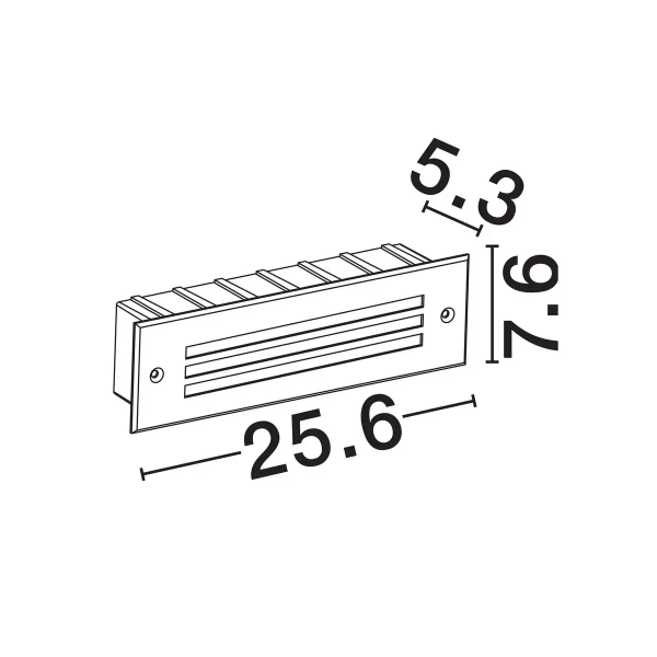 Prostokątny zewnętrzny kinkiet SORELIO LE75316 LED 6W 3000K IP65 czarny