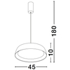 Kuchenna lampa wisząca CARACOLLO LE44813 LED 40W 3000K krągła biały drewniany