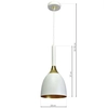 Wisząca lampa CLARK MLP6219 okrągła metalowy zwis industrialny biały