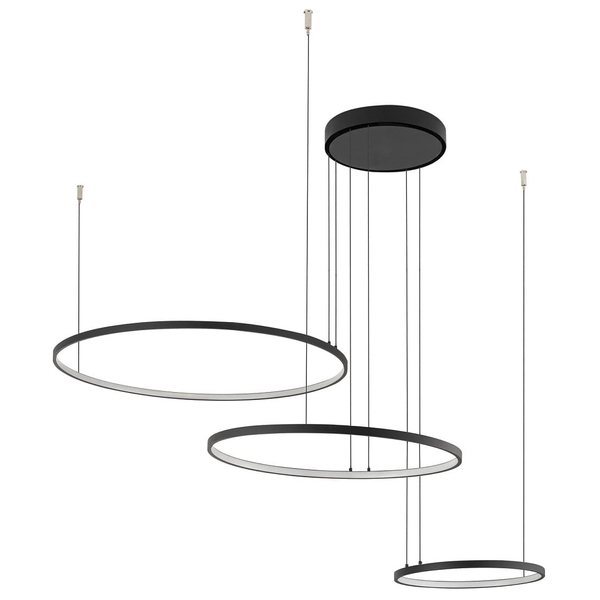 Potrójna lampa wisząca ring Circolo 10867 Nowodvorski LED 45W 4000K czarna