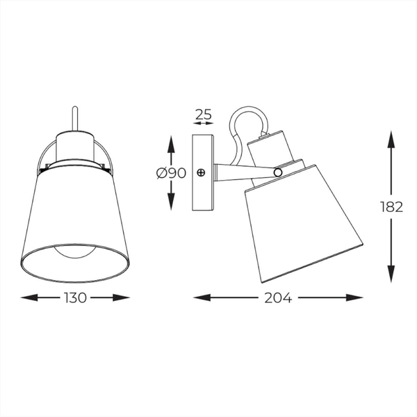 Łazienkowy kinkiet ścienny Badosa S230827401 Zumaline IP44 czarny dymiony
