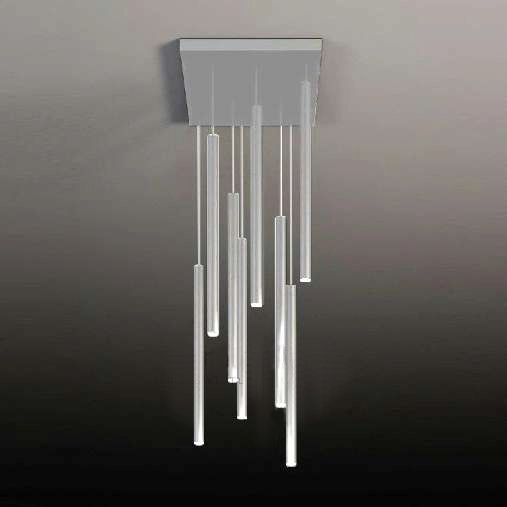 LAMPA wisząca YABU 7577 Shilo metalowa OPRAWA sople ZWIS kwadratowy tuby białe