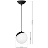LAMPA wisząca SFERA MLP5739 Milagro szklana OPRAWA loftowy ZWIS kula ball biała