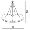 Lampa wisząca Gulia AZ0635 kule balls nad łóżko do sypialni czarna