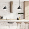 Modernistyczna lampa wisząca Remyck ALM-REMYCK-P-BK nad blat czarna