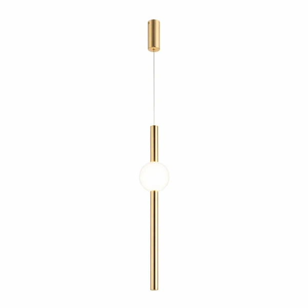 Lampa wisząca art deco O-LINE ST-1689S złoty połysk żelazna LED 5W 3000K sopel do jadalni
