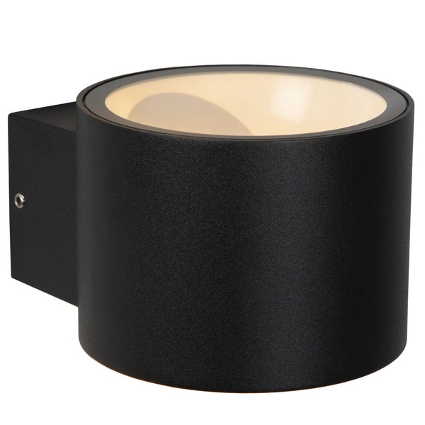 Czarny kinkiet zewnętrzny Oxford okrągła lampa metalowa