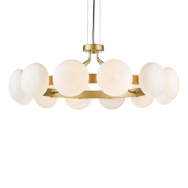 Molekułowa wisząca lampa Tauri TAU1235 ring kule złote białe