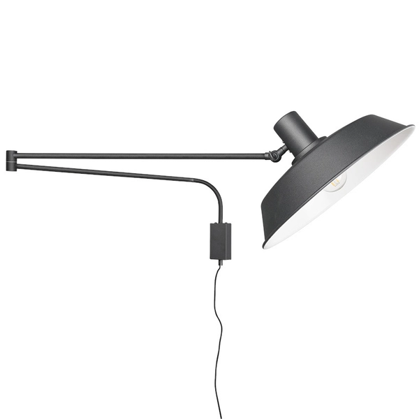 Industrialna LAMPA ścienna BOLDER 200300132 Trio metalowa OPRAWA loftowy kinkiet czarny