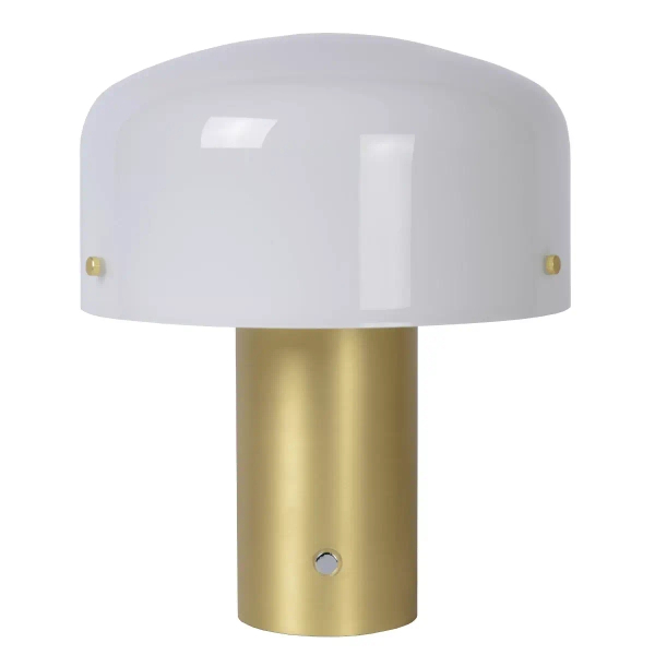 Lampka na stolik TIMON 05539/01/02 Lucide grzyb szklana złota biała
