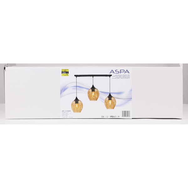 Potrójna lampa wisząca Aspa 33-00606 Candellux czarna brązowa