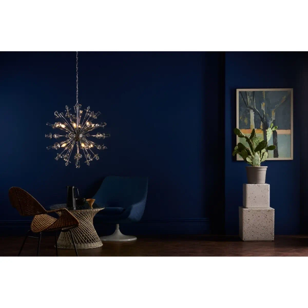 Designerska wisząca lampa Exodus EXO0850 kryształowa chrom