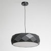 LAMPA wisząca REUS LP-8069/1P BK Light Prestige metalowa OPRAWA geometryczna zwis okrągły czarny