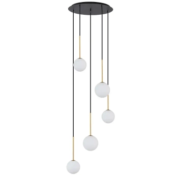 Lampa wisząca Karo 10303 kaskada nad stół czarna złota