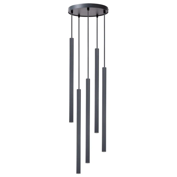 Zwisająca lampa nad stół Sopel 5 41462 tubki sople grafitowy