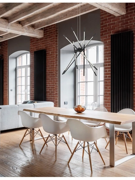 Designerska lampa wisząca Bell sticks LED 56W czarna