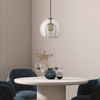 Szklany zwis Arette złota lampa wisząca kula do sypialni