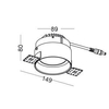 Lampa podtynkowa Rondo 234501102 Elkim LED 6W 3000K IP44 okrągła biała