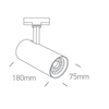 Regulowana lampa sufitowa CELI MYL.00091 LED 20W 3000K 3-faz tuba biały