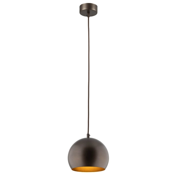 Zwisowa lampa do przedpokoju Zoe 10170 bubble półokrąg brązowa