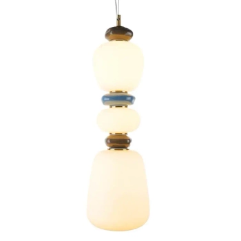 Zwisająca lampa ceramiczna Evans PND-94981V-3A-GD LED 19W 3000K złota