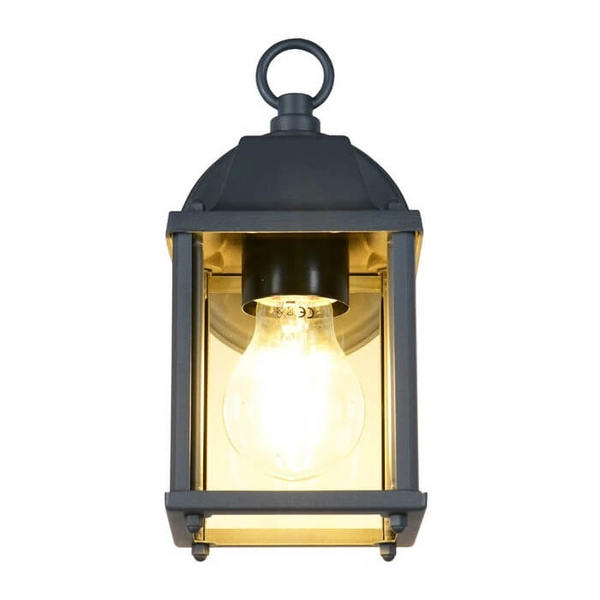 Elewacyjna lampa ścienna MIRANDE 262260142 metalowa szklana IP23 antracyt