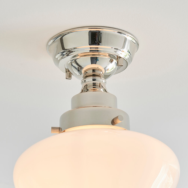 Szklana lampa przysufitowa Camberley 96171 srebrny biały