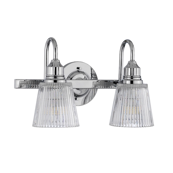 Lampa łazienkowa glamour QN-ADDISON2-BATH podwójna chrom