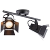 Metalowa lampa sufitowa Movie G08913/76 filmowe reflektory czarne matowe