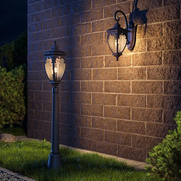 Latarnia zewnętrzna Fleur O414FL-01BZ1 stojąca brązowa