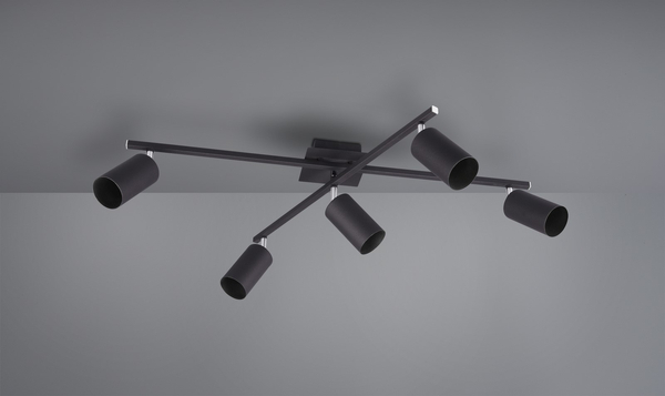 Regulowana lampa sufitowa VANTOS DL532612400 sticks do salonu czarna