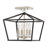 Pałacowa lampa wisząca QN-STINSON-4P-M-BK czarna nikiel