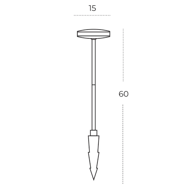 Słupek ogrodowy ALVA AZ5705 Azzardo LED 12W 3000K wbijany IP54 ciemny szary
