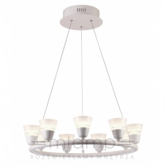 LAMPA wisząca BELL LED 45W 3000K 306678 IL MIO okrągła OPRAWA zwis aluminium biały