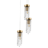 LAMPA wisząca GEA 316295 Polux glamour OPRAWA zwis z kryształkami kaskada złota