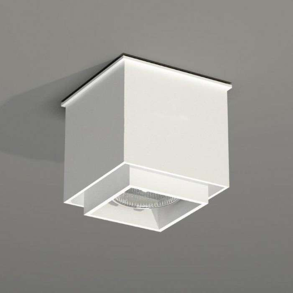 Downlight LAMPA sufitowa KAZO 7006 Shilo natynkowa OPRAWA reflektorowa do łazienki kostka cube biała