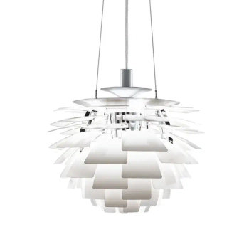 Lampa wisząca szyszka Prospettiva ABR-LW-PRO-70-B do salonu biała