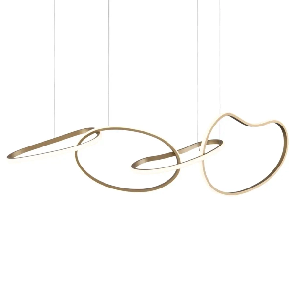 Wisząca lampa metalowa Fonte PND-22412-S4-GD LED 60W 3000-6000K złota