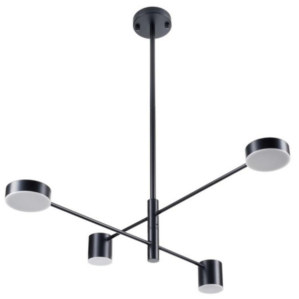 Modernistyczna lampa sufitowa Clex ST-8102P-4 Step LED 18W 3000K czarna