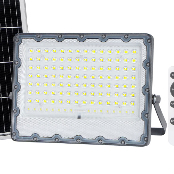 Lampa na taras z pilotem Tiara SLR-21387-300W Italux LED 300W 4000K IP65 szara