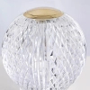 Szklana stołowa lampa Marni QN-MARNI-TL-S-NBR LED 12W 3000K kula mosiądz