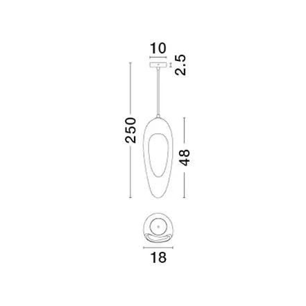 Wisząca lampa LONTIZA LE45333 kula ball nieregularna biała