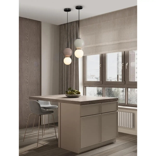 Wisząca lampa okrągła JORELIA LE45250 LED 6W 3000K szklana szara biała