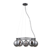 Szklana lampa wisząca Molite PND-1098-5R-BK kulista loftowa czarna