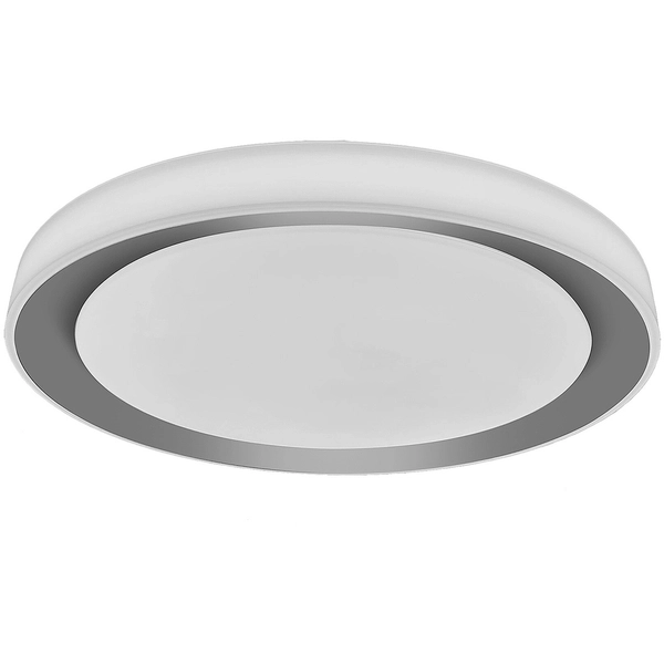 Okrągła lampa sufitowa Everest LED 40W 2700-6500K z pilotem srebrna