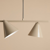 Lampa podwieszana nad stół Form 1108L17 Aldex stożki metalowe beżowe