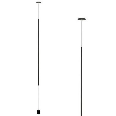LAMPA sufitowo Podłogowa BUGA LE41359 Luces Exclusivas tuba OPRAWA metalowa LED 20W 3000K wpust czarny